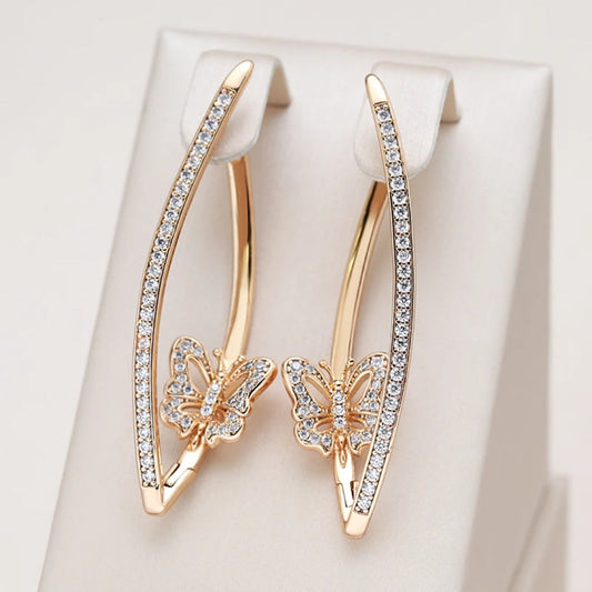 Chic Glittering Butterfly Earrings
