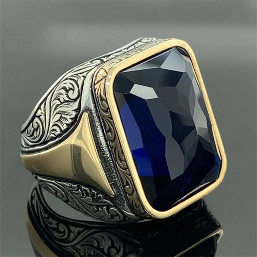 Classic Blue Signet Ring
