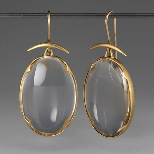 Retro Golden Crystal Earrings