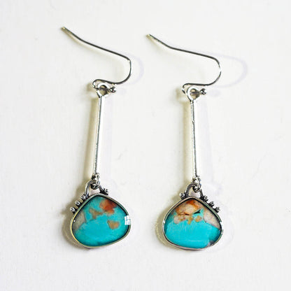Retro Turquoise Stone Earrings