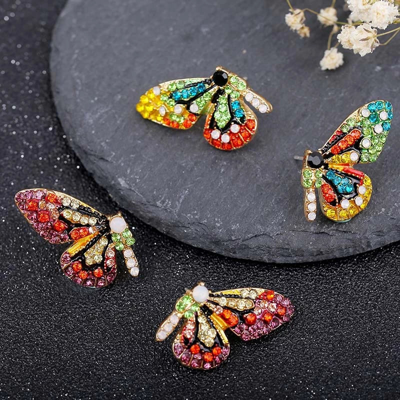 Limited Edition Butterfly Earrings featuring Zirconia Inlay