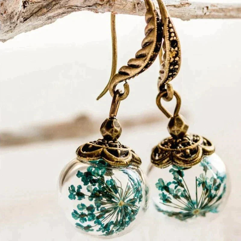 Gold Exotic Nature-Inspired Earrings