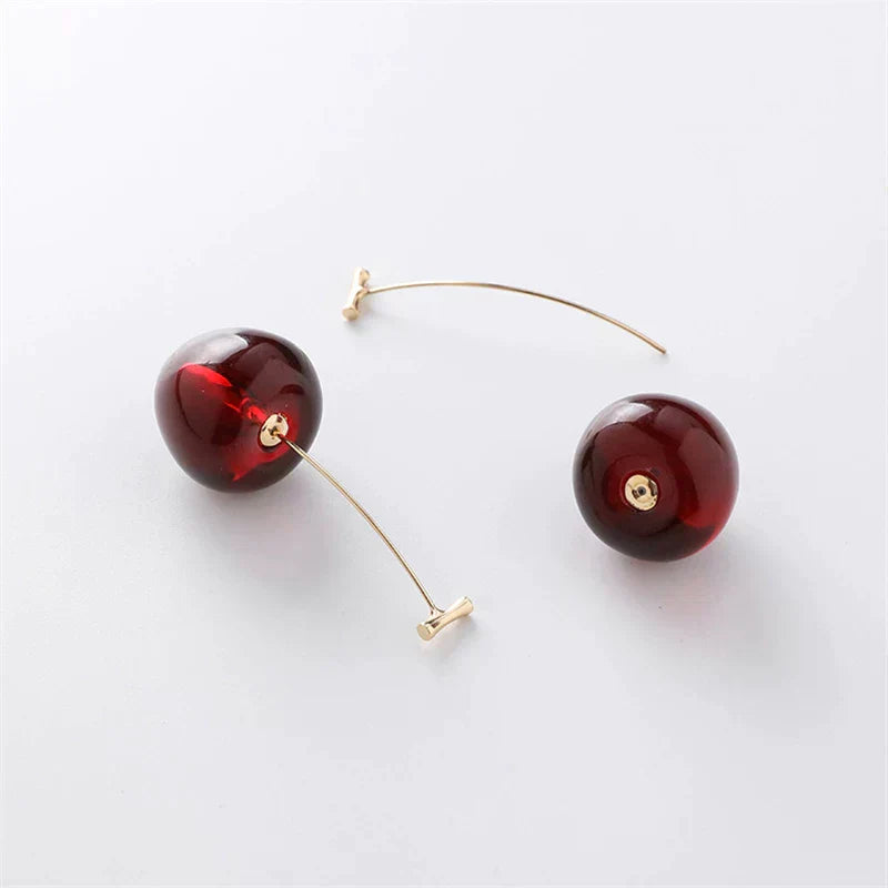 Opulent Red Cherry Earrings