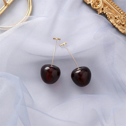 Opulent Red Cherry Earrings