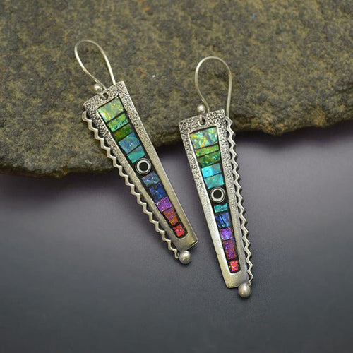 Vibrant Silver Vintage Earrings