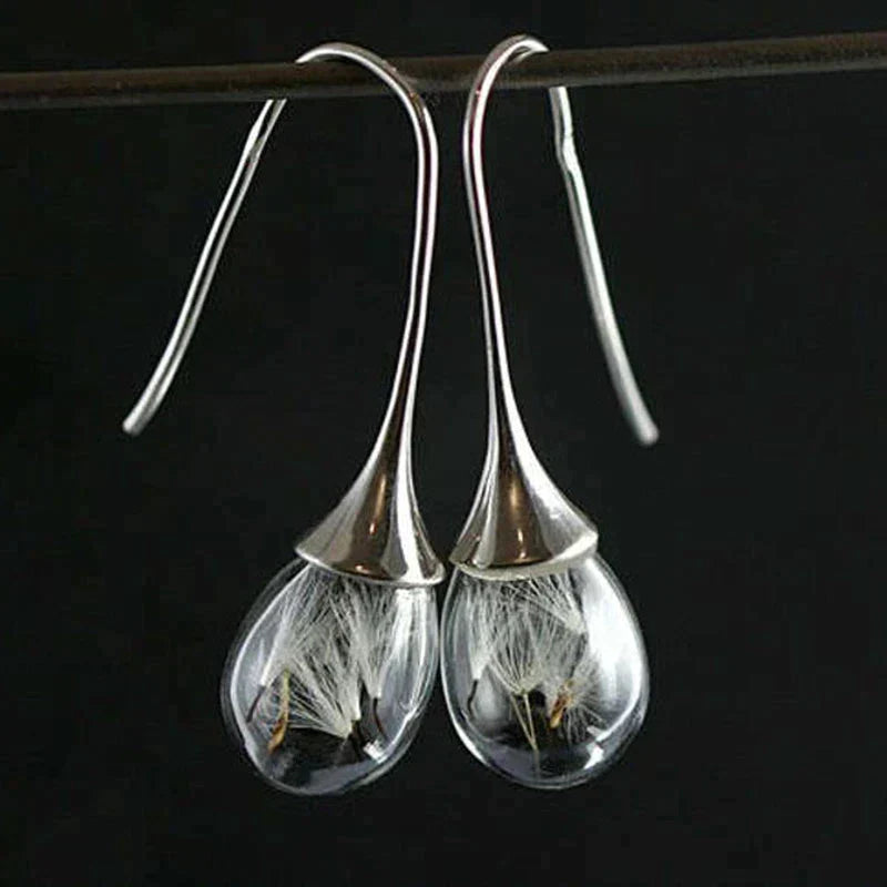 Dandelion-Inspired Pendant Earrings
