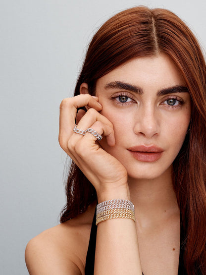 Gold Paved Cuban Link Bracelet