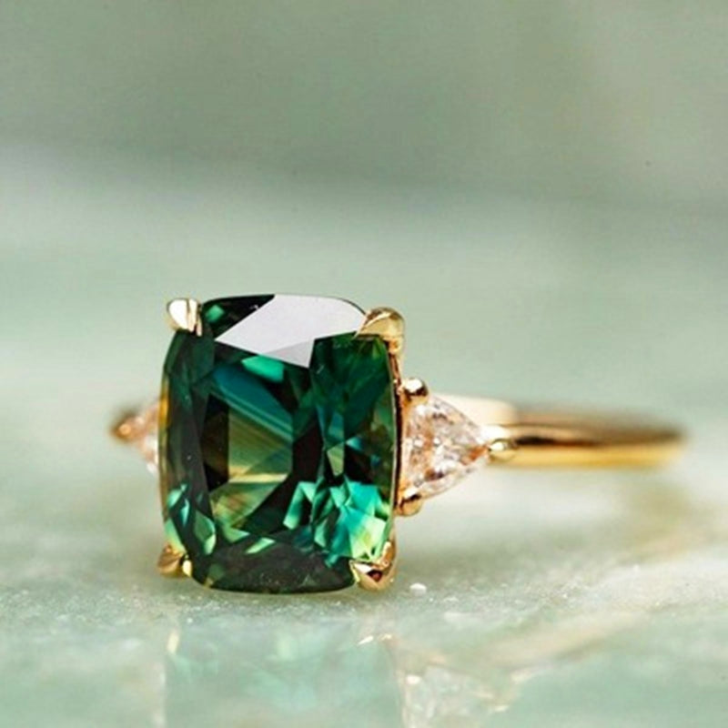 Chic Square Emerald Ring