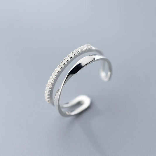 Adjustable Double-Line Ring