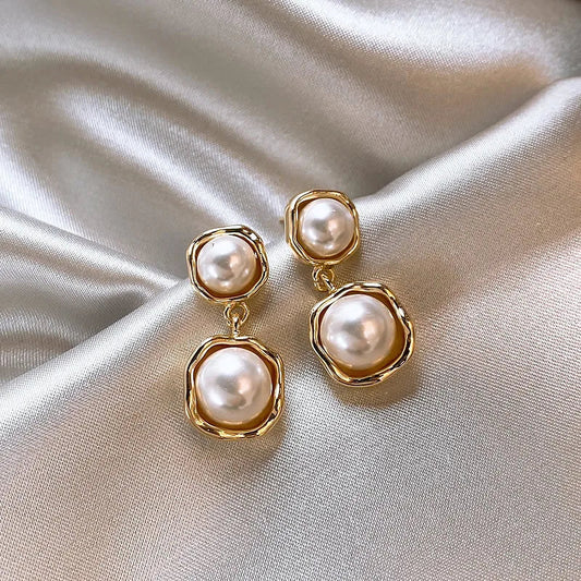 Chic Double Pearl Earrings