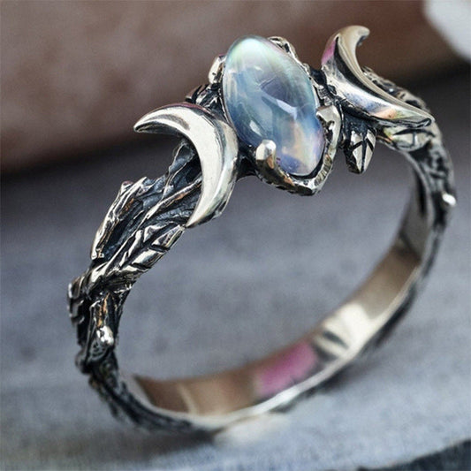 Oval-Shaped Moonstone Ring