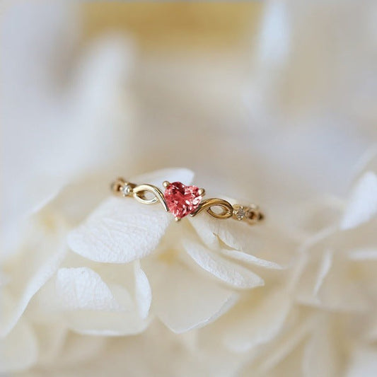 Heart-Shaped Zirconia Ring