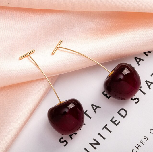 Opulent Red Cherry Earrings