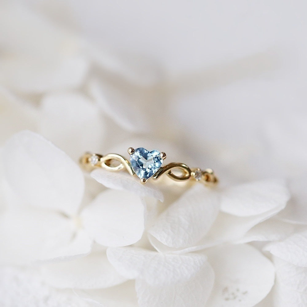 Heart-Shaped Zirconia Ring