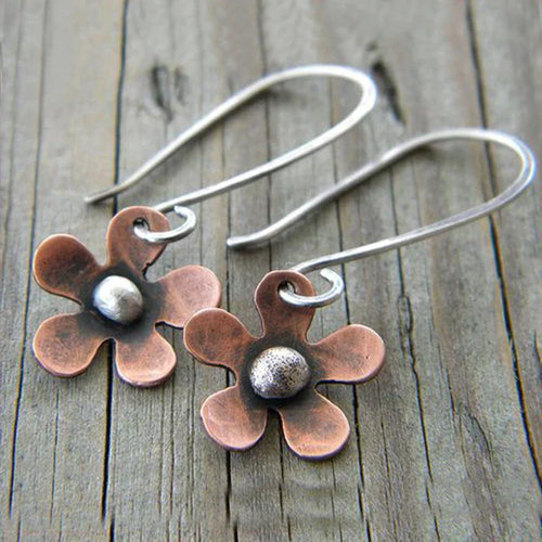 Silver Vintage Floral Earrings