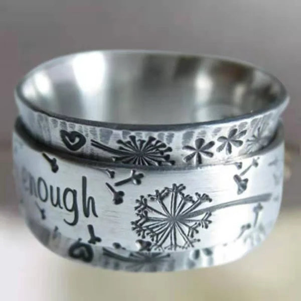 Tranquil Dandelion Meditation Ring