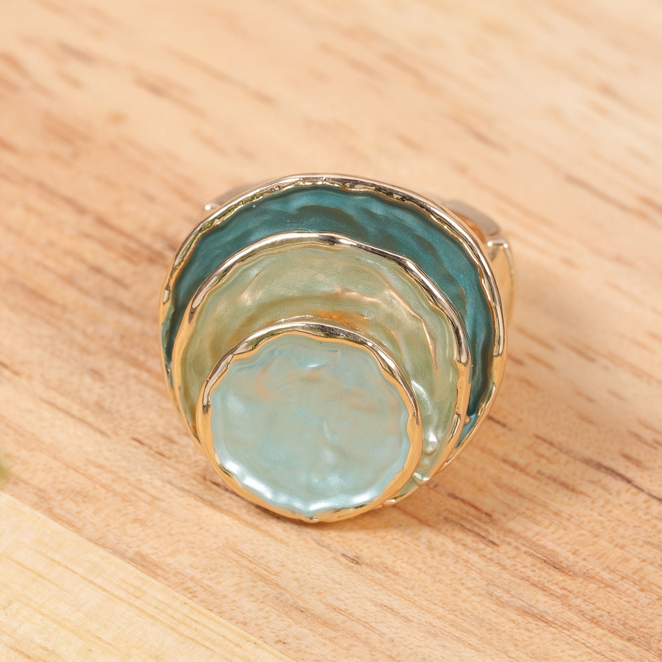 Bohemian Triple-Layer Enamel Ring
