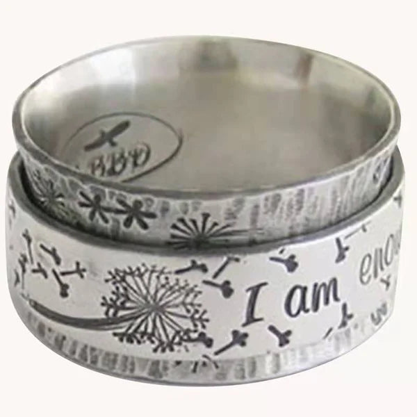 Tranquil Dandelion Meditation Ring