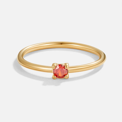 Gold Rings Featuring Birthstones