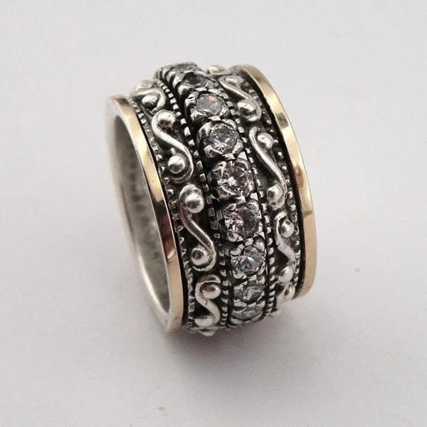 Intricately Carved Gemstone Ring