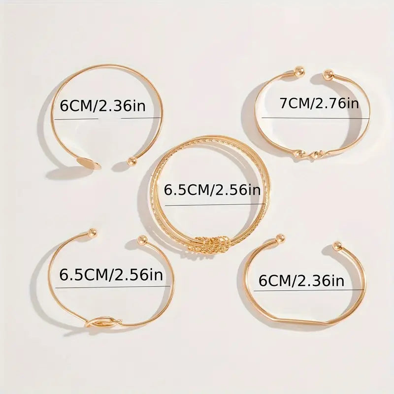 Gold Elegant Knot Bracelet Collection
