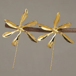 Retro Gold Floral Earrings