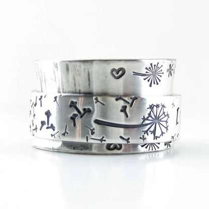 Tranquil Dandelion Meditation Ring