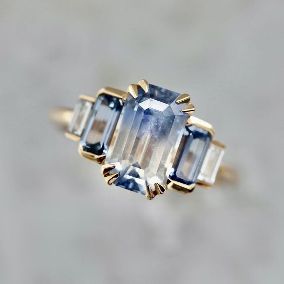 Retro Blue Glass Ring