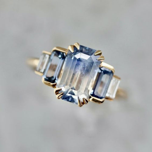 Retro Blue Glass Ring