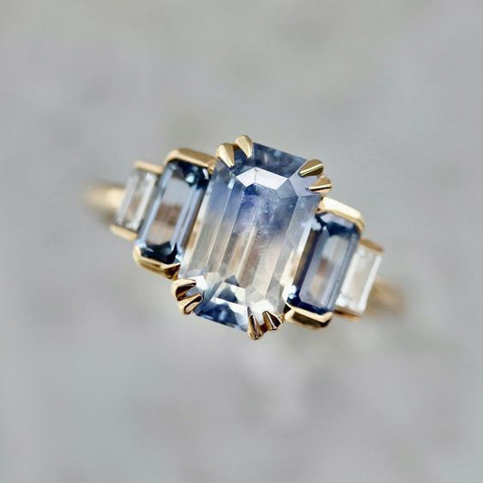 Retro Blue Glass Ring