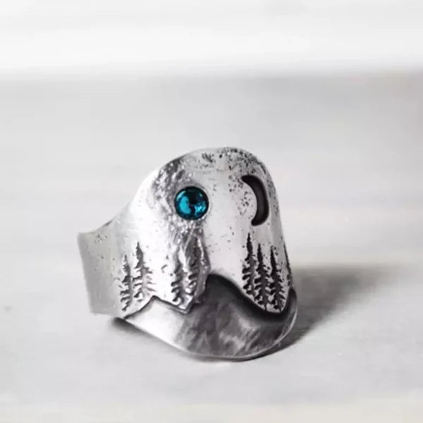 Moonlit Forest Blue Ring