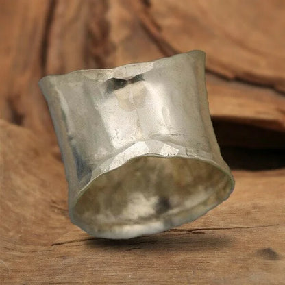 Floral Elegance Wide Band Ring