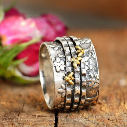 Petite Bee Floral Ring