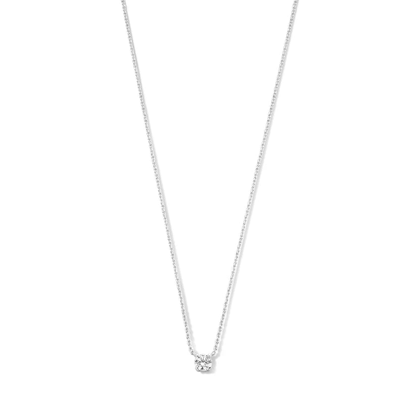 Cléa Gold Necklace with Moissanite Gemstone