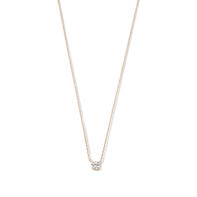 Cléa Gold Necklace with Moissanite Gemstone