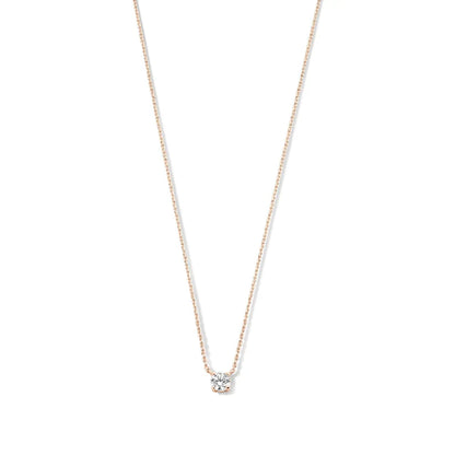 Cléa Gold Necklace with Moissanite Gemstone