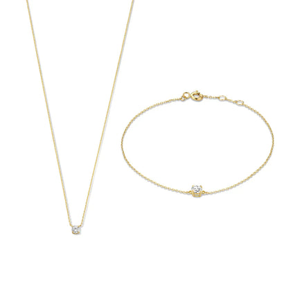 Cléa Gold Moissanite Stone Set