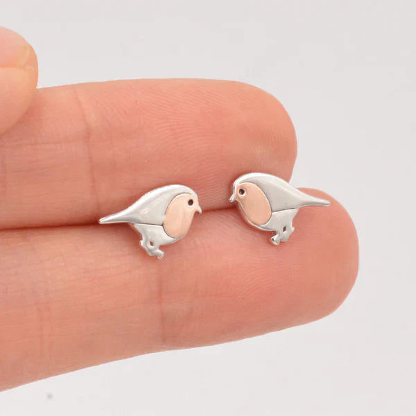 Robin-Inspired Stud Earrings
