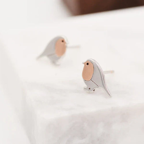 Robin-Inspired Stud Earrings