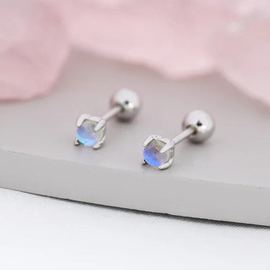 Sterling Silver Moonstone Earrings