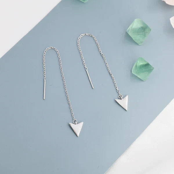 Sterling Silver Arrowhead Threader Earrings