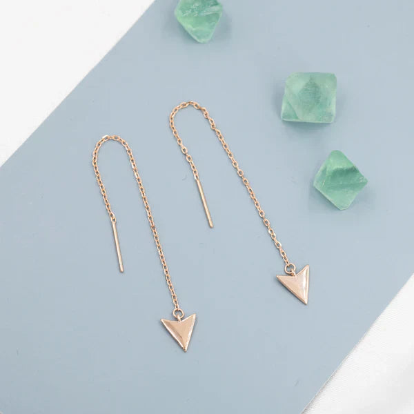Sterling Silver Arrowhead Threader Earrings
