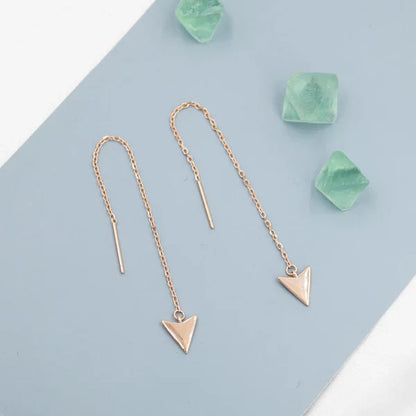 Sterling Silver Arrowhead Threader Earrings