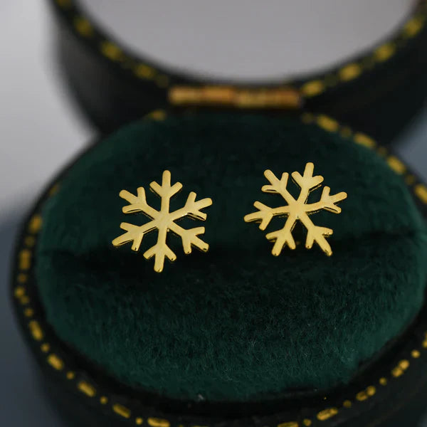 Sterling Silver Snowflake Stud Earrings