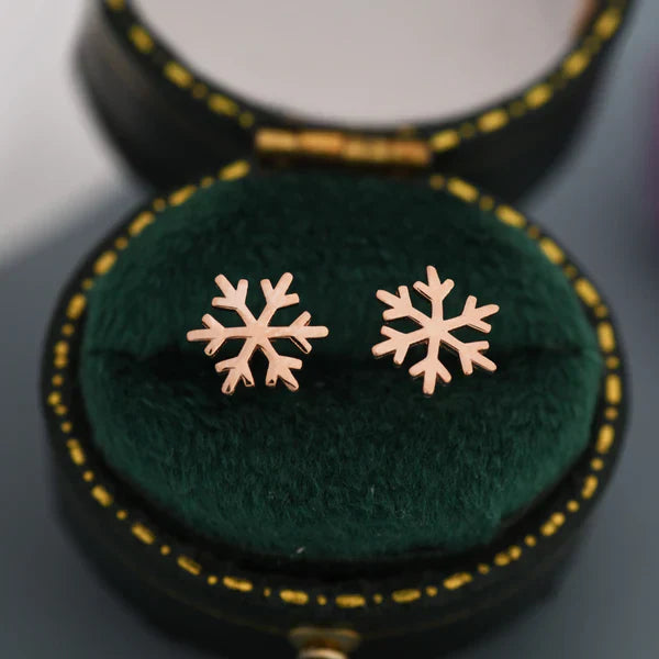 Sterling Silver Snowflake Stud Earrings
