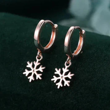 Snowflake-Inspired Huggie Hoop Earrings