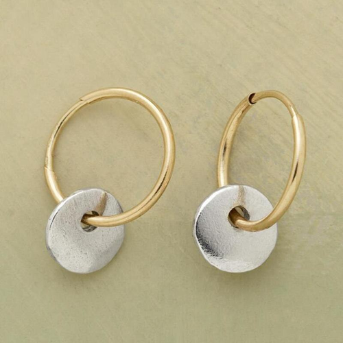 Gold and Silver Plated Hoop Earrings