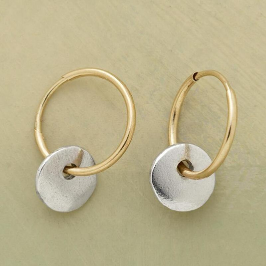Gold and Silver Plated Hoop Earrings