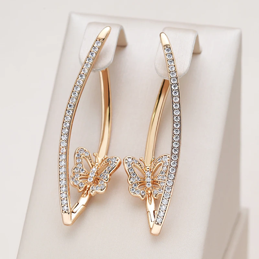 Chic Sparkling Butterfly Earrings