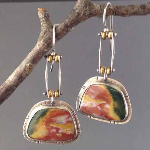 Vibrant Natural Stone Earrings